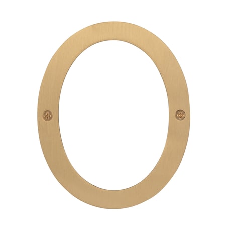 Sure-Loc Hardware Sure-Loc Hardware Stainless Steel House Number 6, No. 0, Satin Brass HNSS6-0 SB